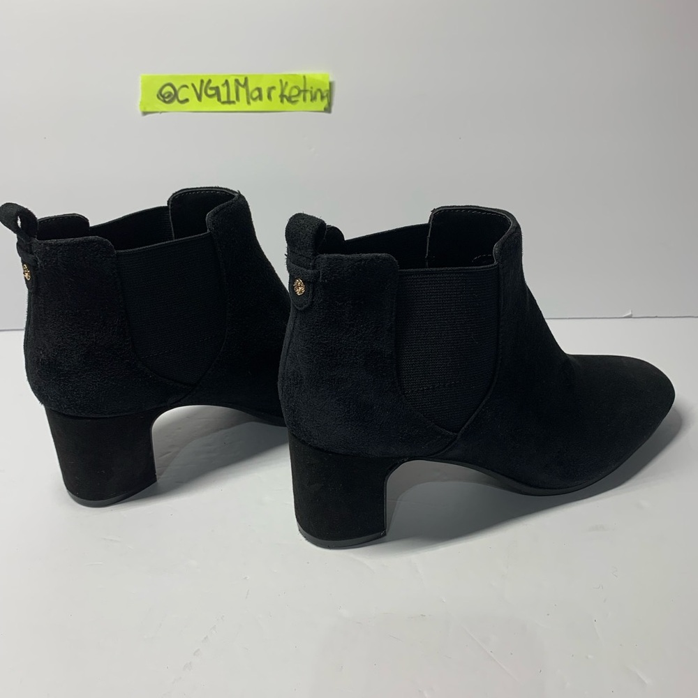 Anne Klein 7M Black Suede Leather Boots Gisela - Picture 7 of 15